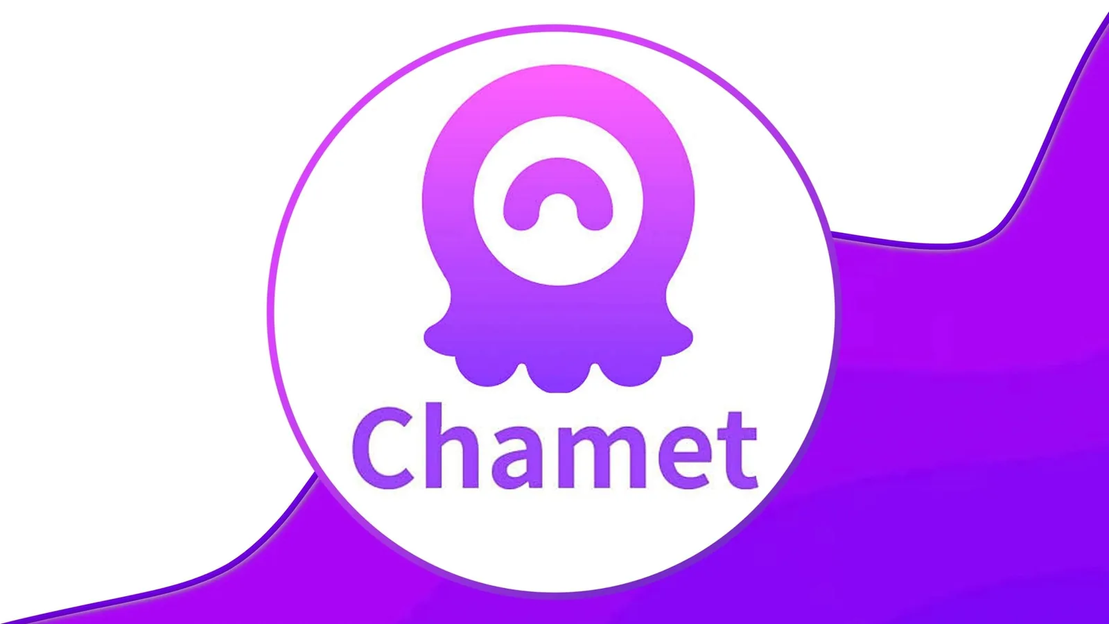Chamet logo on a purple banner