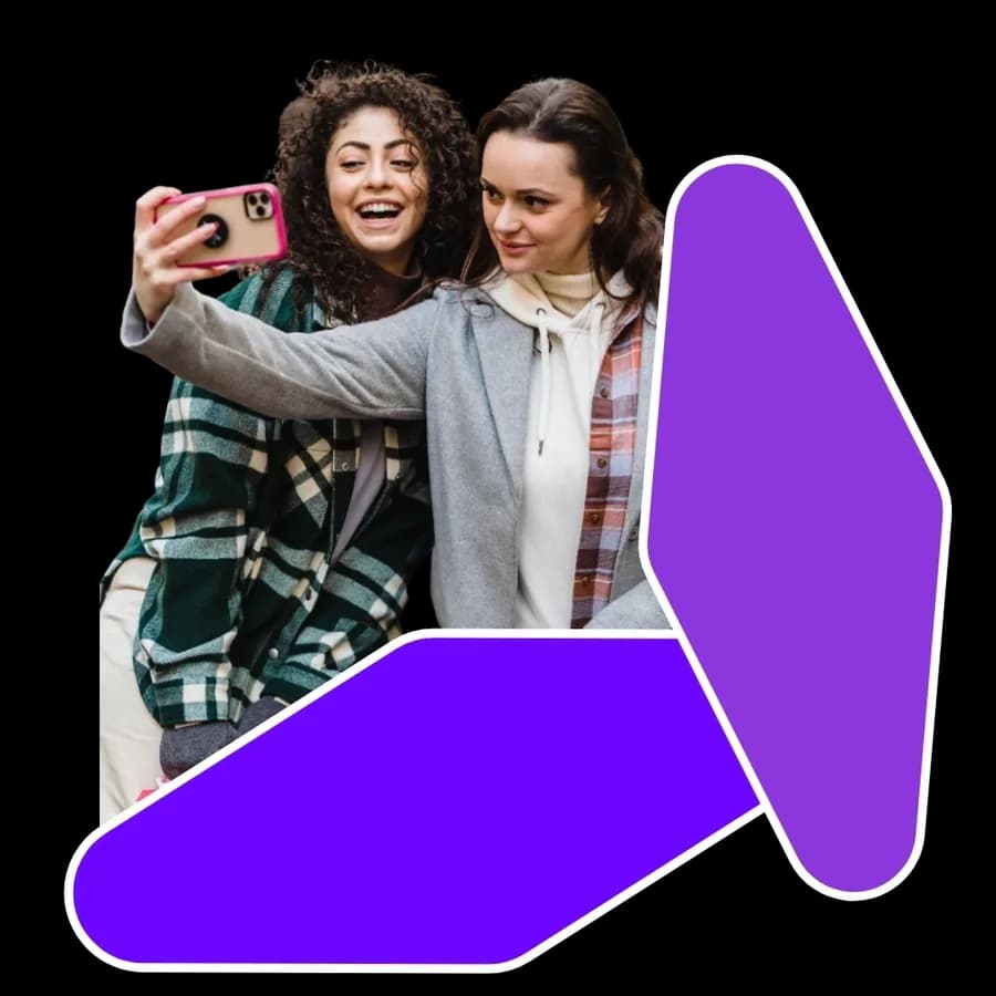 Two friends taking a selfie together